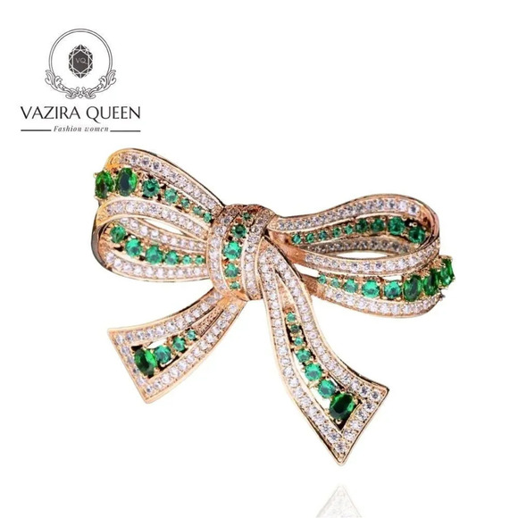 Vazira Queen Jewelry - VQ Bowknot Brooch